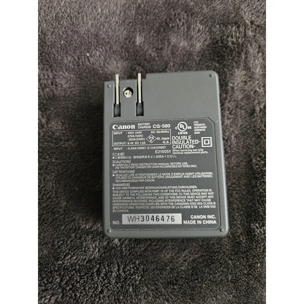 Genuine Canon CG-580 Charger for BP-511A Batteries EOS 5D 50D 40D 30D
